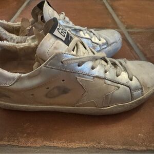 Golden Goose Silver Sneakers